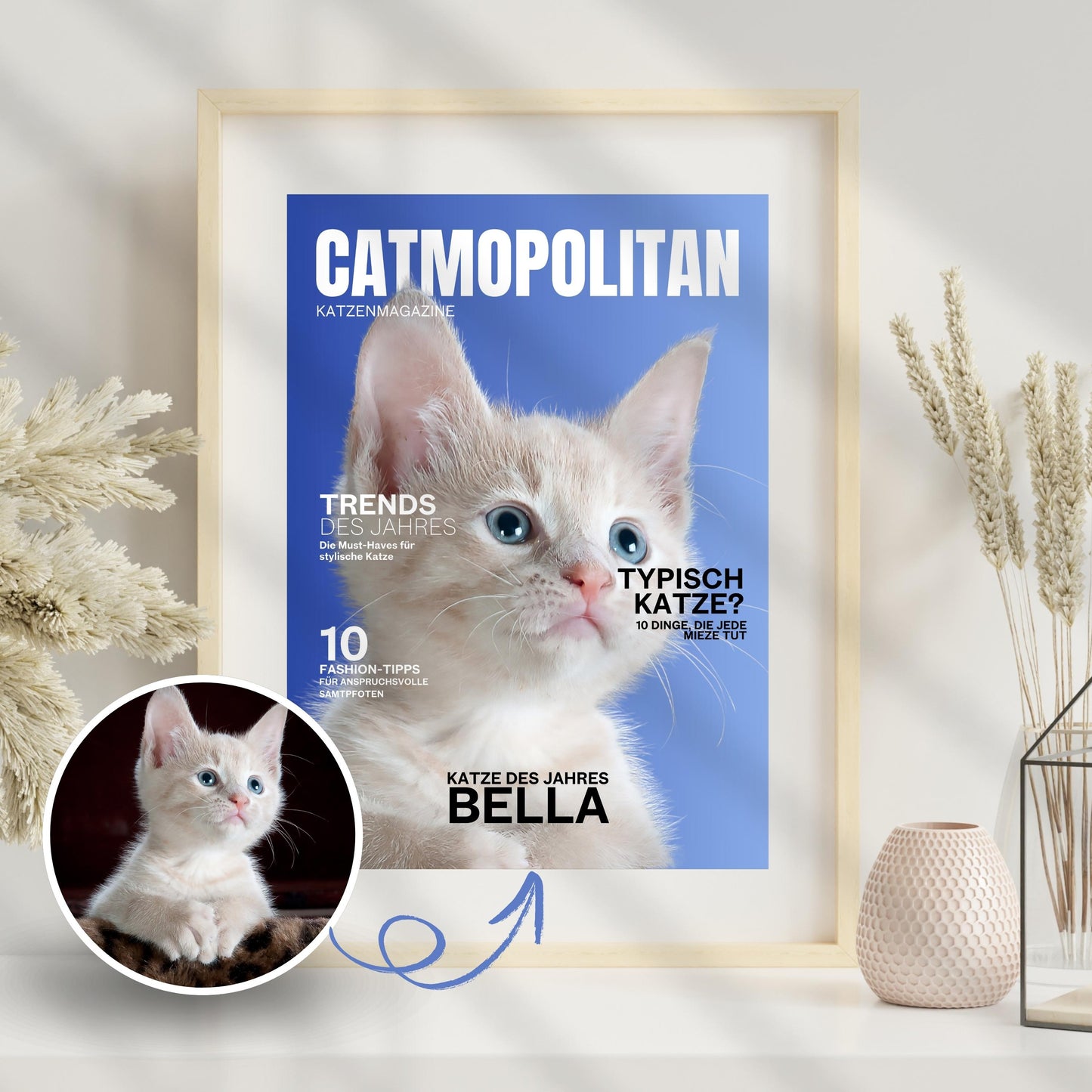 Personalisiertes Katzenmagazine CATMOPOLITAN Poster