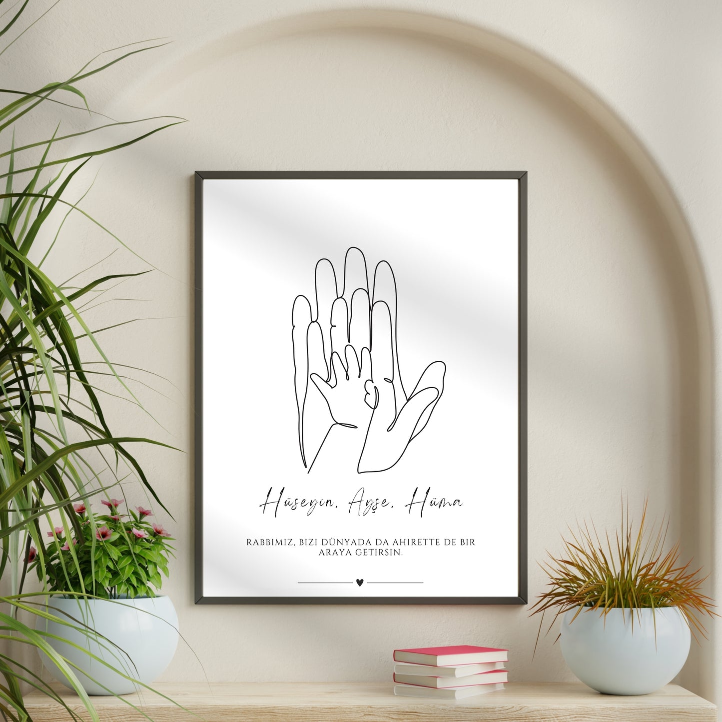 Herzensfamilie - Personalisiertes Poster der Liebe & Verbundenheit