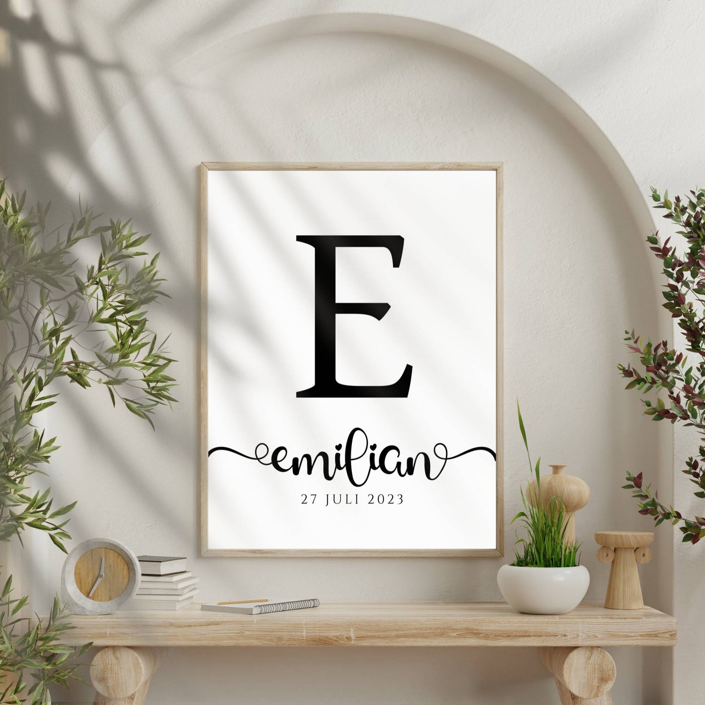 Dein Buchstabe. Eure Geschichte. Personalisiertes Poster