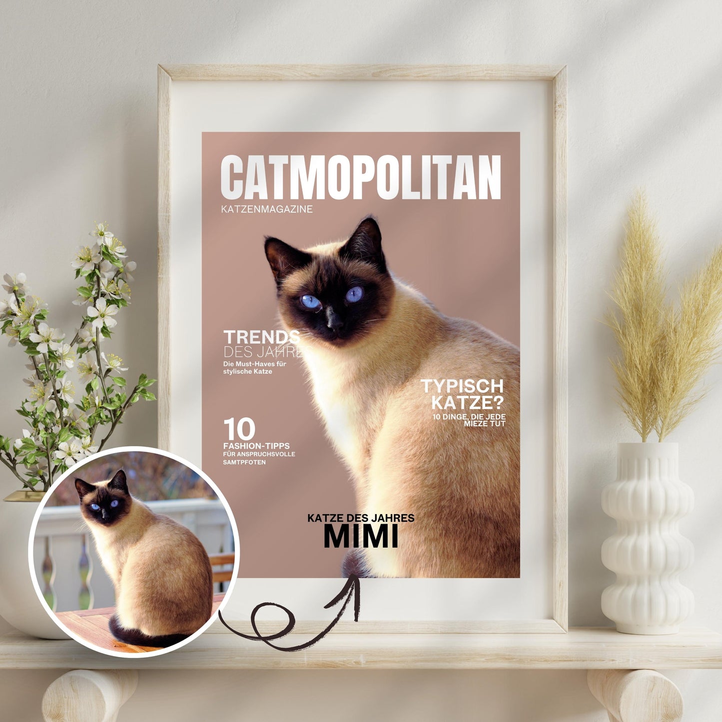 Personalisiertes Katzenmagazine CATMOPOLITAN Poster