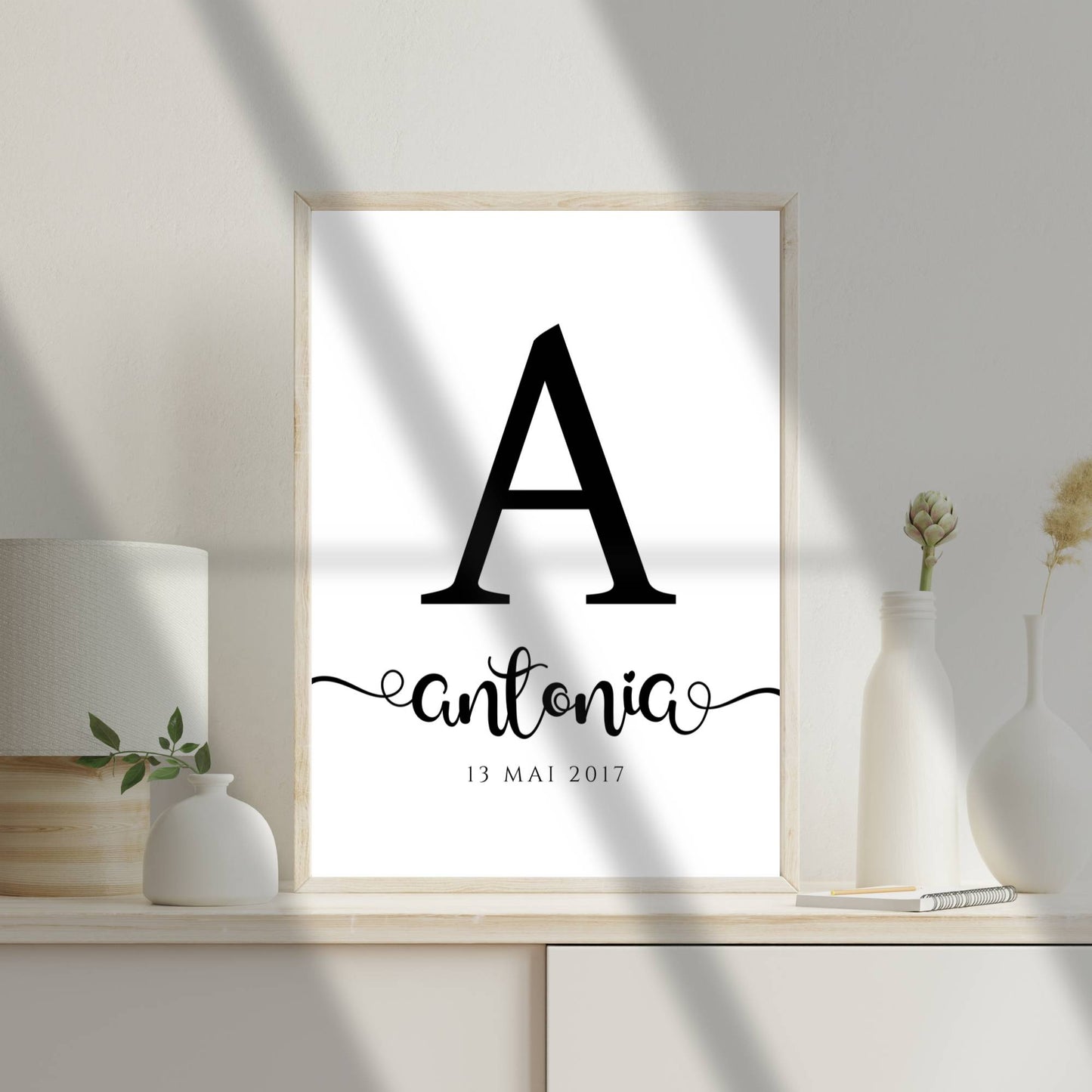 Dein Buchstabe. Eure Geschichte. Personalisiertes Poster