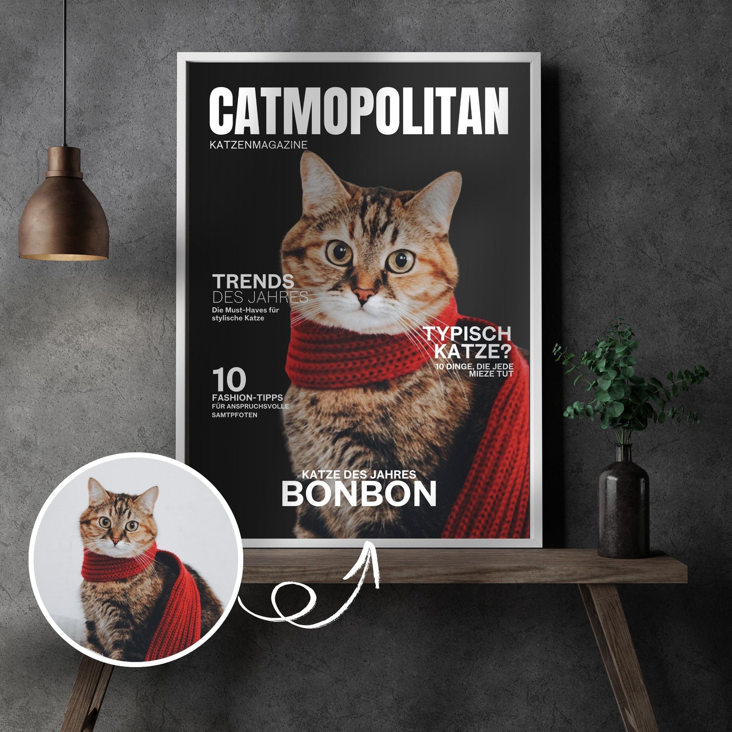 Personalisiertes Katzenmagazine CATMOPOLITAN Poster