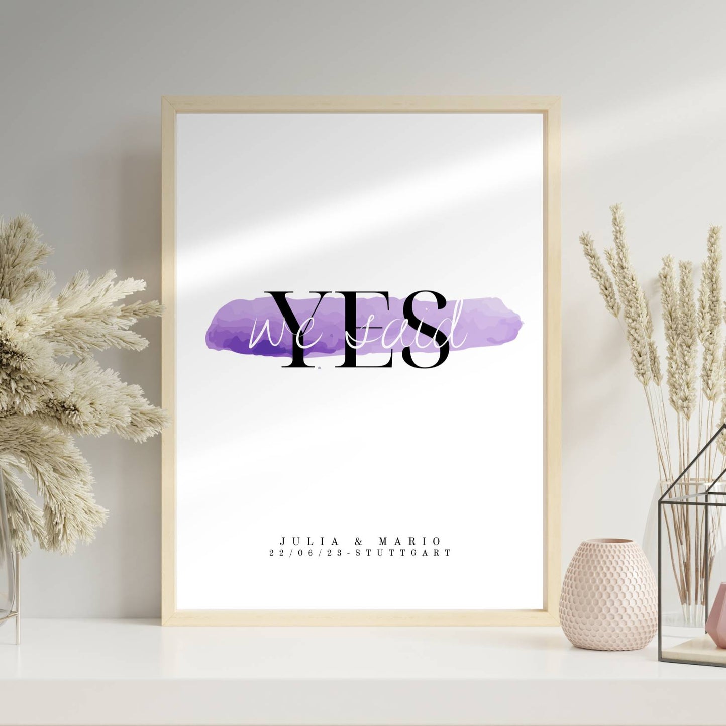 Yes - we said - Hochzeit, Standesamt personalisiertes Poster
