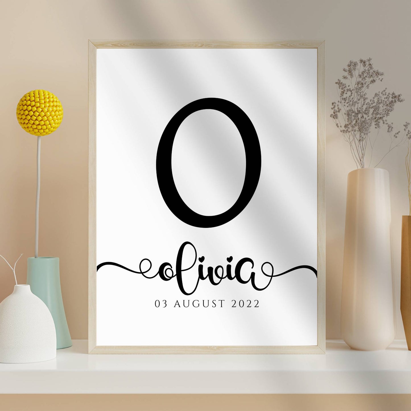 Dein Buchstabe. Eure Geschichte. Personalisiertes Poster