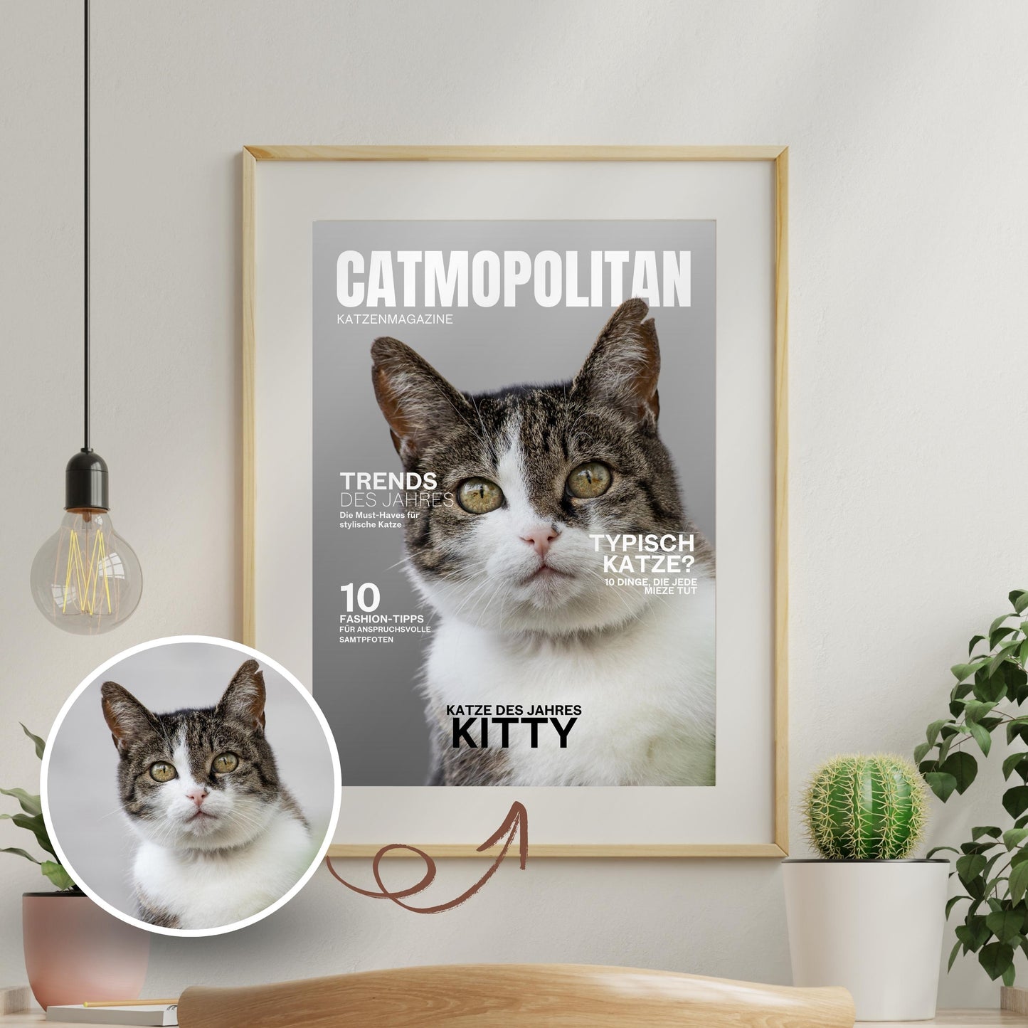 Personalisiertes Katzenmagazine CATMOPOLITAN Poster